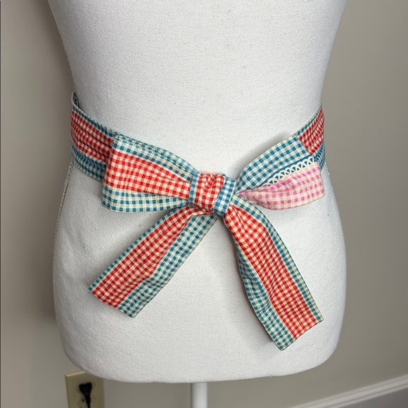 Multicolor Gingham Reversible Sash Belt. Y2K - Picture 1 of 4